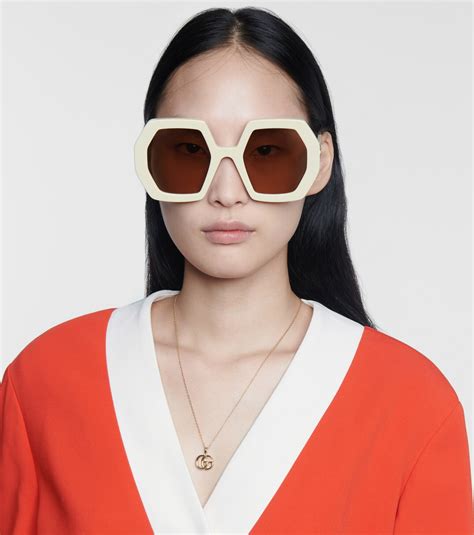 gucci hexagon sunglasses